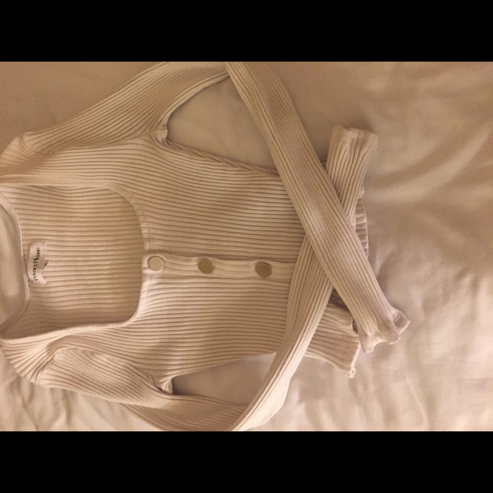 White long sleeve crop top - Picture 2 of 2
